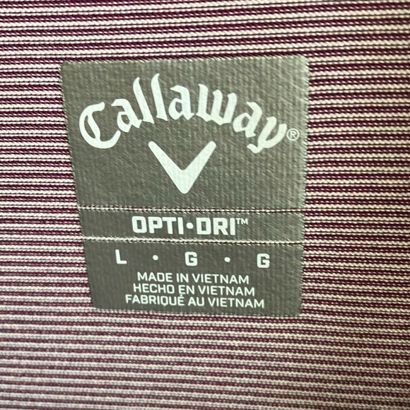 Callaway Purple & Silvery-White Striped Performance Polo Shirt - Picture 2 of 9